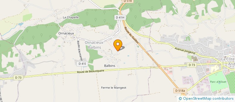 localisation de l'entreprise 821 280 336   ORNACIEUX-BALBINS