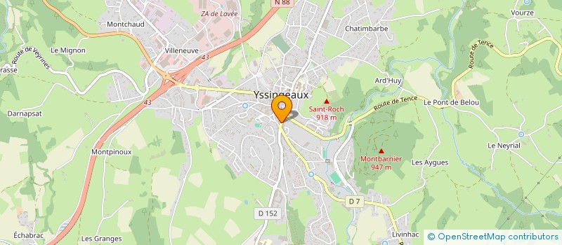 localisation de l'entreprise 821 281 565 à YSSINGEAUX