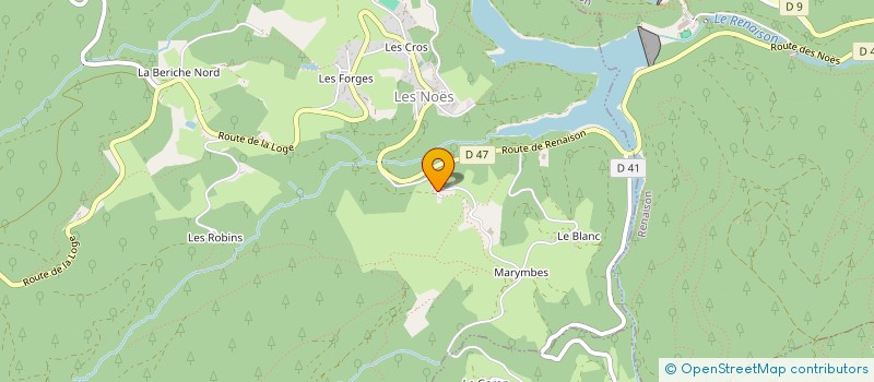 localisation de l'entreprise 821 839 800   LES NOES