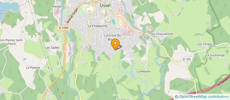 localisation de l'entreprise 823 863 394 à USSEL
