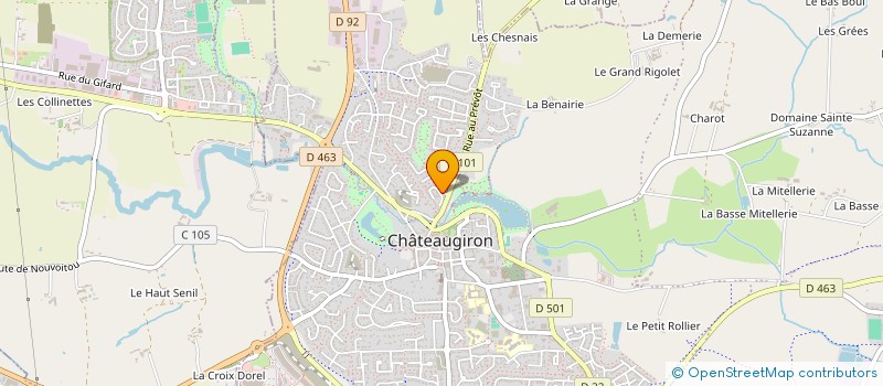 localisation de l'entreprise 827 555 228 à CHATEAUGIRON