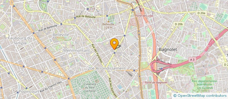 localisation de l'entreprise 827 609 298   PARIS 20