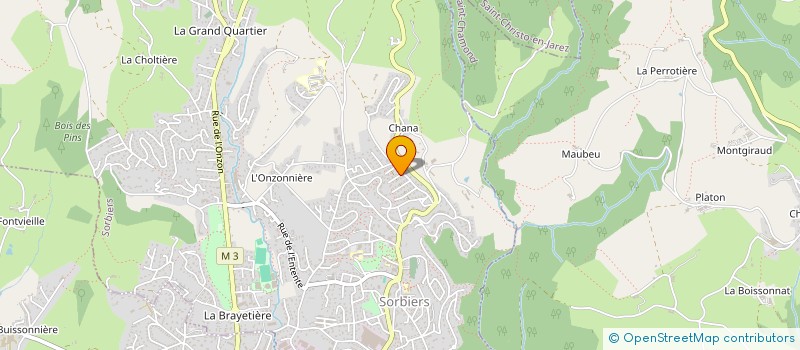 localisation de l'entreprise 827 969 569   SORBIERS