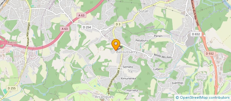 localisation de l'entreprise 830 217 188   ARCANGUES