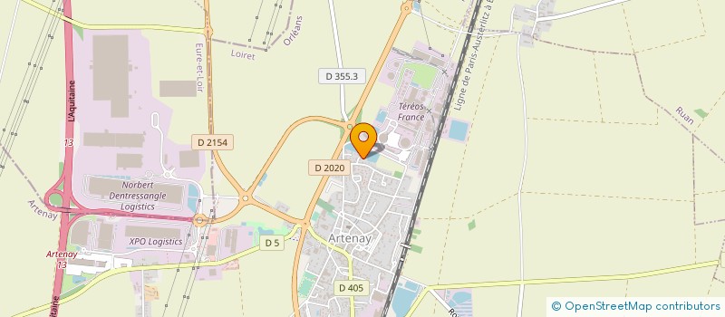 localisation de l'entreprise 830 859 369 à ARTENAY