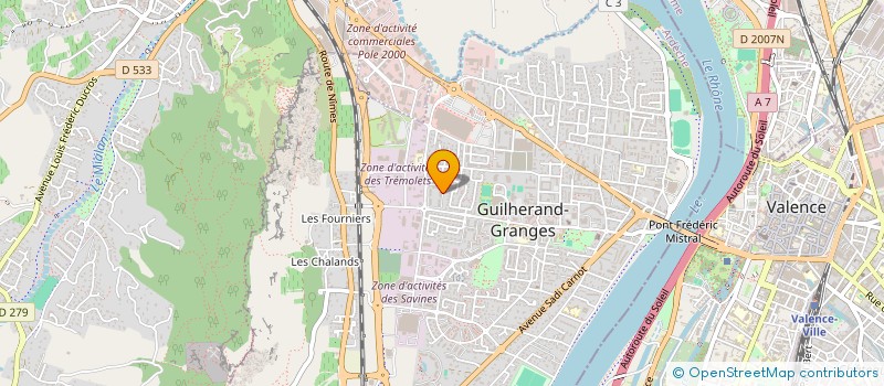 localisation de l'entreprise 831 633 326   GUILHERAND-GRANGES