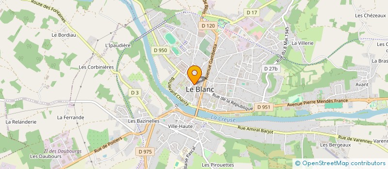 localisation de l'entreprise 831 889 456 à LE BLANC