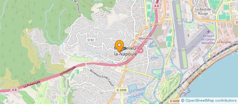 localisation de l'entreprise 832 555 890   MANDELIEU-LA-NAPOULE