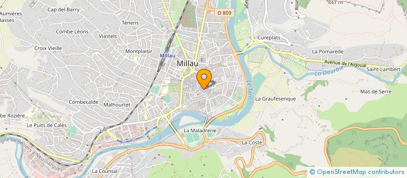 localisation de l'entreprise 832 786 180   MILLAU