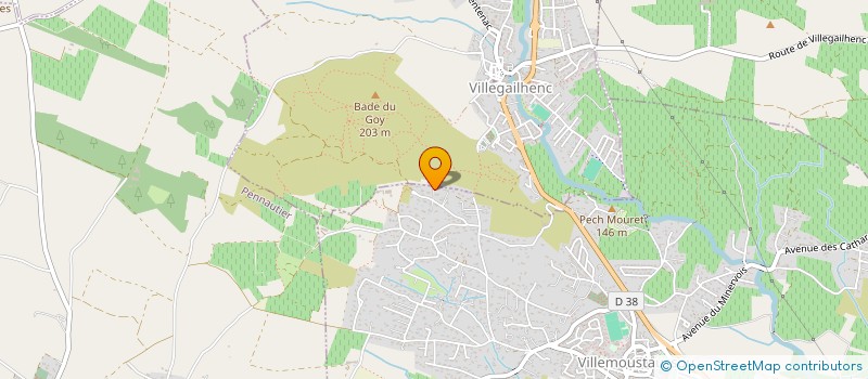 localisation de l'entreprise 837 729 045   VILLEMOUSTAUSSOU