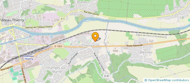 localisation de l'entreprise 838 073 997   CHATEAU-THIERRY