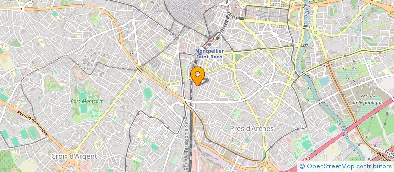 localisation de l'entreprise 84 A à MONTPELLIER