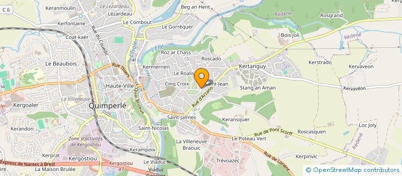 localisation de l'entreprise 840 770 614 à QUIMPERLE