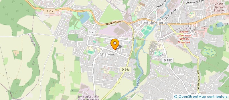 localisation de l'entreprise 842 287 146   CHARVIEU-CHAVAGNEUX