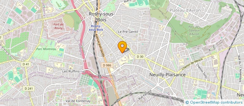 localisation de l'entreprise 847 867 264  à ROSNY-SOUS-BOIS