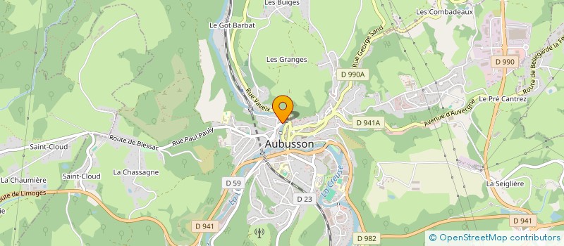localisation de l'entreprise 848 323 879 à AUBUSSON