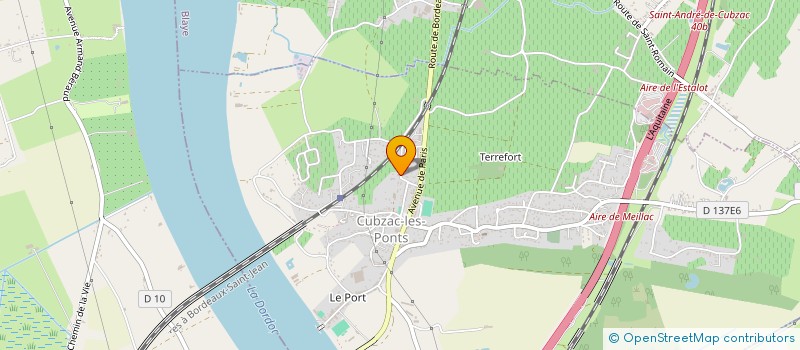 localisation de l'entreprise 850 861 105   CUBZAC-LES-PONTS