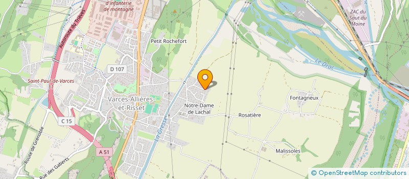 localisation de l'entreprise 851 113 779   VARCES-ALLIERES-ET-RISSET