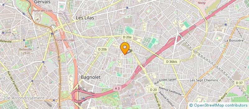 localisation de l'entreprise 852 408 905   BAGNOLET