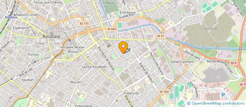 localisation de l'entreprise 852 820 760   ROUBAIX