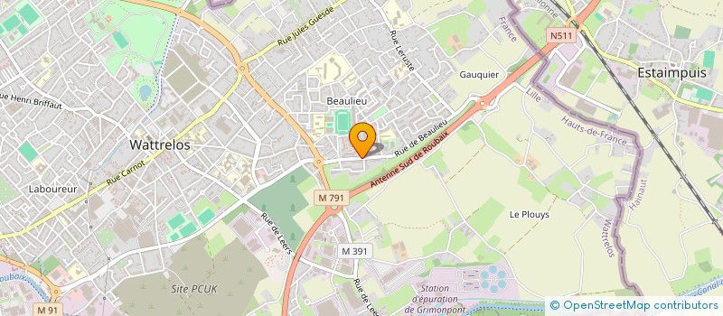 localisation de l'entreprise 853 117 182   WATTRELOS