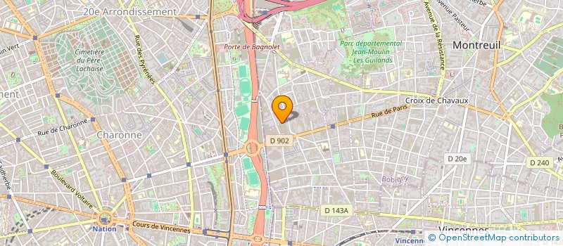 localisation de l'entreprise 853 386 100 à BAGNOLET