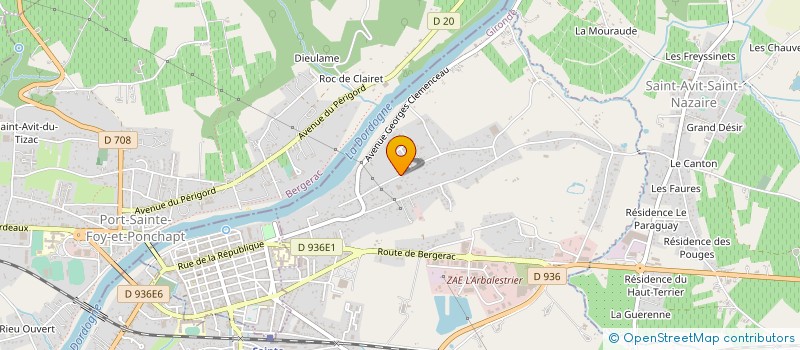 localisation de l'entreprise 853 656 650 à PINEUILH