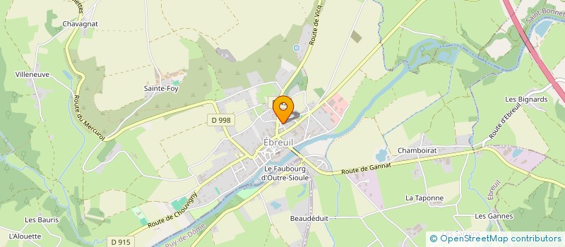 localisation de l'entreprise 86 RUE DE PARIS  EBREUIL