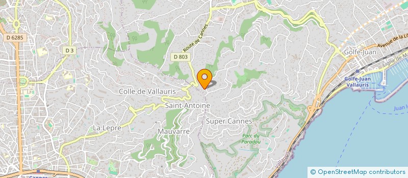 localisation de l'entreprise 877 472 597   VALLAURIS