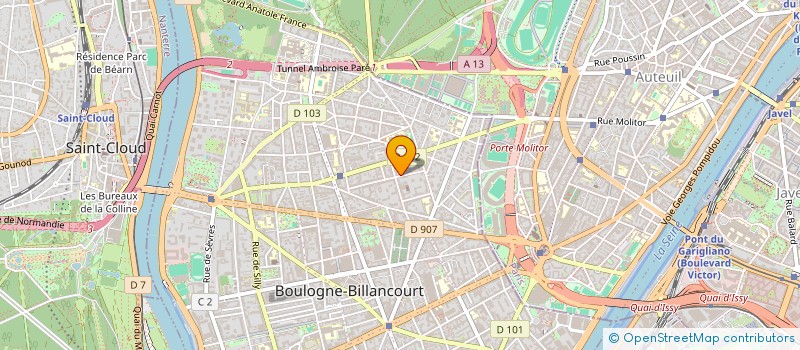 localisation de l'entreprise 877 586 628 à BOULOGNE-BILLANCOURT