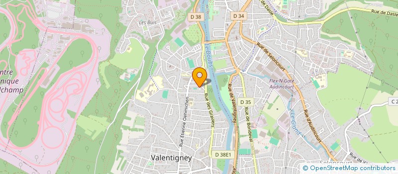 localisation de l'entreprise 877 936 740 à VALENTIGNEY