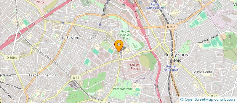localisation de l'entreprise 877 955 732 à ROSNY-SOUS-BOIS