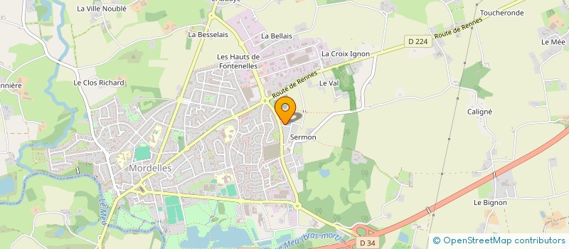 localisation de l'entreprise 877 976 555   MORDELLES