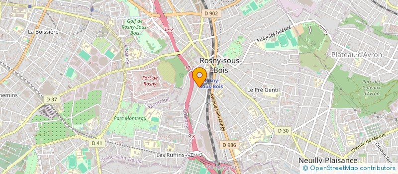 localisation de l'entreprise 878 822 972 à ROSNY-SOUS-BOIS