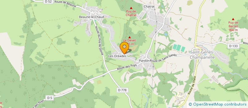 localisation de l'entreprise 879 083 137   SAINT-GENES-CHAMPANELLE