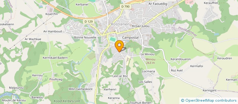 localisation de l'entreprise 879 542 215 à ROSTRENEN