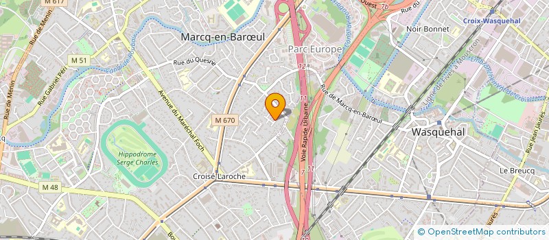 localisation de l'entreprise 879 721 215  à MARCQ-EN-BARŒUL