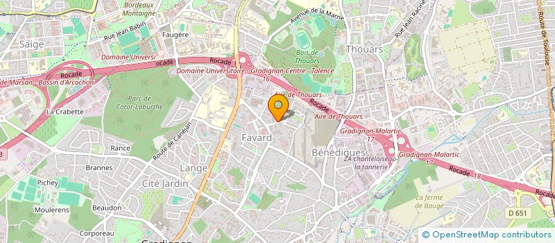 localisation de l'entreprise 881 917 405   PESSAC