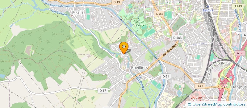 localisation de l'entreprise 883 302 408 à BAVILLIERS