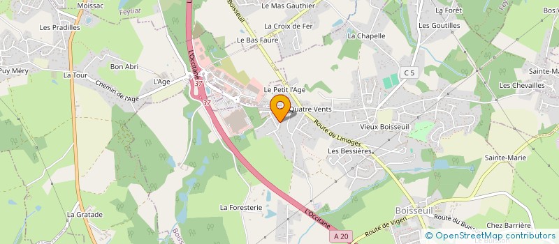 localisation de l'entreprise 884 707 829 à BOISSEUIL
