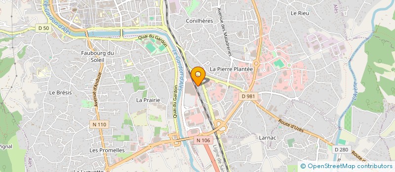 localisation de l'entreprise 884 844 986   ALES