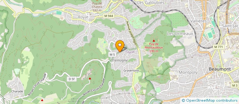 localisation de l'entreprise 887 516 664   CEYRAT