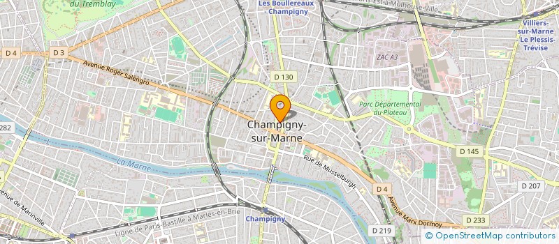 localisation de l'entreprise 887 834 307  à CHAMPIGNY-SUR-MARNE