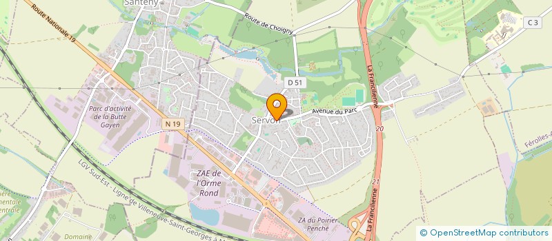 localisation de l'entreprise 888 321 270   SERVON