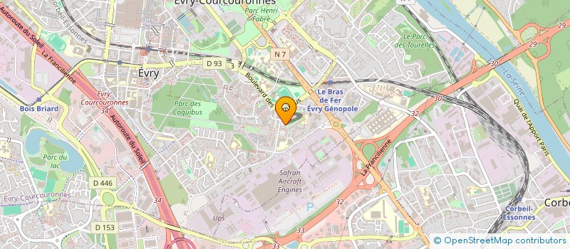 localisation de l'entreprise 888 390 549 à EVRY-COURCOURONNES