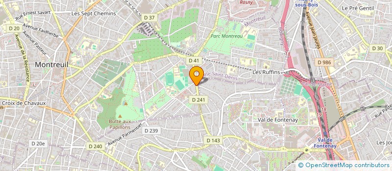 localisation de l'entreprise 888 746 617 à MONTREUIL
