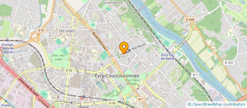 localisation de l'entreprise 888 767 621 à EVRY-COURCOURONNES