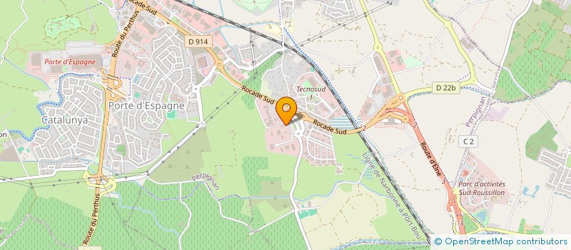 localisation de l'entreprise 89 BD VOLTAIRE  PERPIGNAN