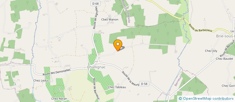 localisation de l'entreprise 890 196 884 à CHALLIGNAC
