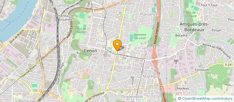 localisation de l'entreprise 890 292 923   CENON